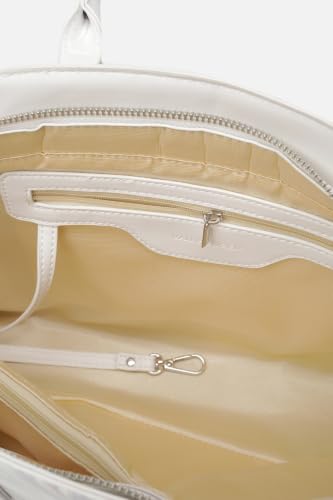 Women White Print Casual Tote Bag