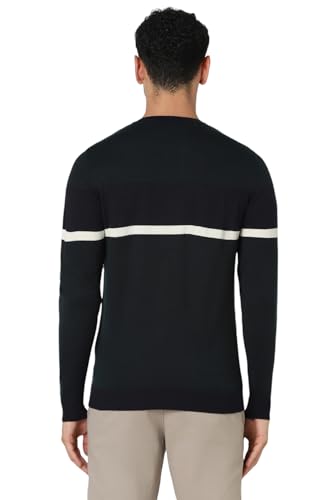 Van Heusen Men Green Patterned Crew Neck Sweater