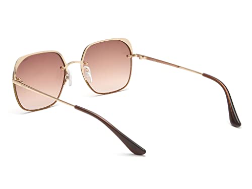 IDEE_Square_Metal_Women_UV Protected_Half Rim_SUNGLASS