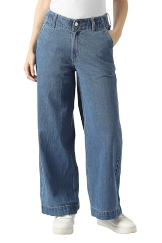 Women Blue Mid Wash Jeans