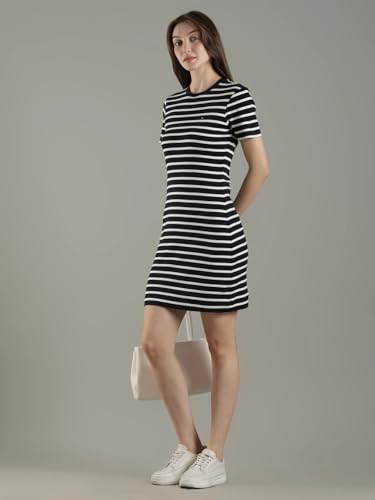 Cotton Crew Neck Bodycon Dress