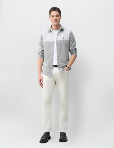 U.S.Polo Association Men's Solid Regular Fit Shirt