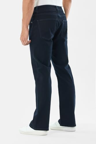 SNITCH Men Casual Jeans | Bootcut Fit with Light Fading & Smooth Texture | Durable Cotton Blend Fabric with Medium Stretch for All-Day Comfort |Navy Blue