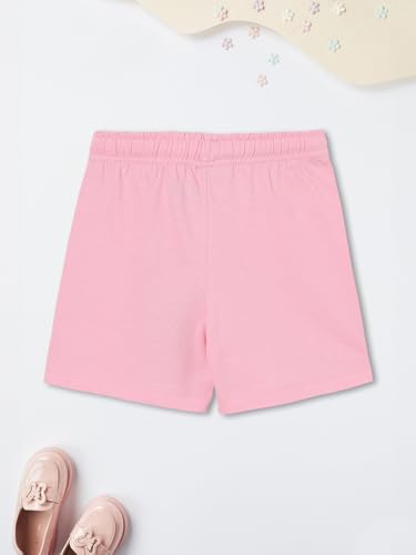 Max Girls Printed Shorts Set(Black_6-8 Y)