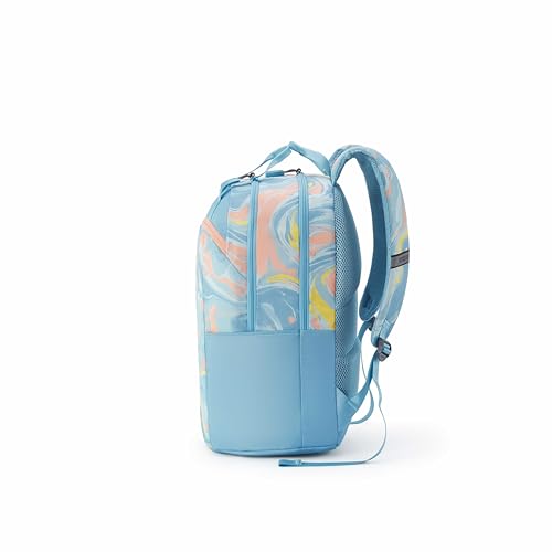 American Tourister Fleek | 32 Ltrs | 2 Compartments | Bottle Pocket | Ergonomic Padded Back Panel & Shoulder Straps | High School Backpack | 1 Year International Warranty | Greyish Blue