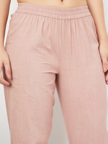 Max Women's Cotton Blend Kurta Set (CTKSTARA0016_RED