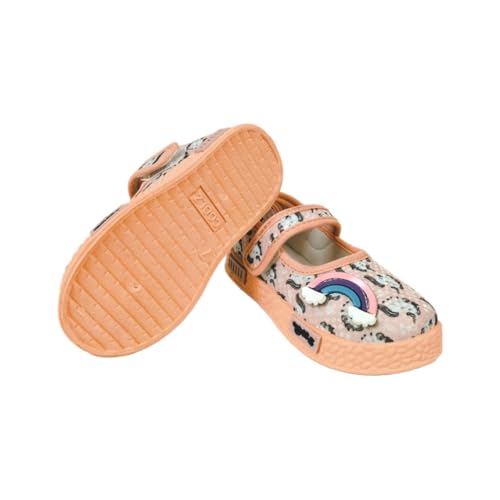 Coolz Girls Baby Fashion and Casual Ballerina Cute-1 for 1-4 yrs I Kids Shoes for Girls I (Peach, UK Footwear Size System, Toddler, Age Range, Medium, 18 Months, 24 Months)