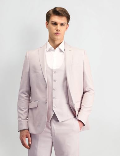 Arrow Men's Rayon Business Suit Pants Set (ARAISU5507_Beige