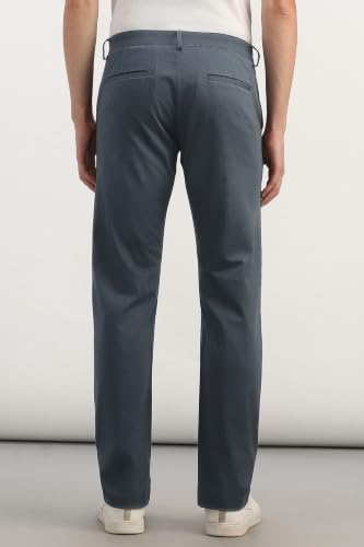 Men Grey Solid Casual Trousers