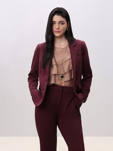VERO MODA Womens Solid Single Breasted Blazer