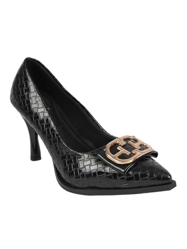 ELLE Women Fashion Pump,Black,UK-4