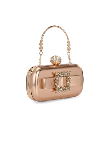 TOOBA Women's Copper Handicraft Beautiful Bling Box Clutch Bag for Wedding, Banquet, Gift Family, & Friends