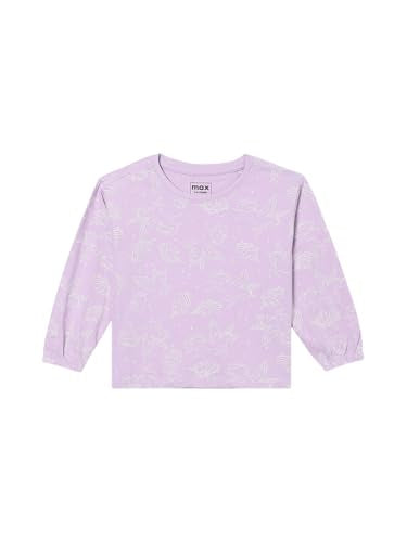 Max Girls Printed T-Shirt (Purple_2-3 Y)
