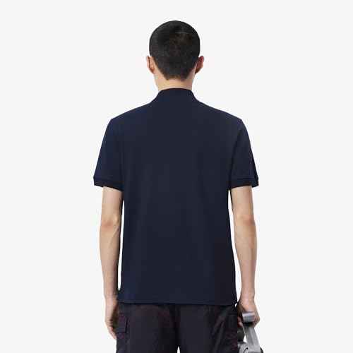 Lacoste Men's Solid Classic Fit Polos (PH9851166_Navy Blue