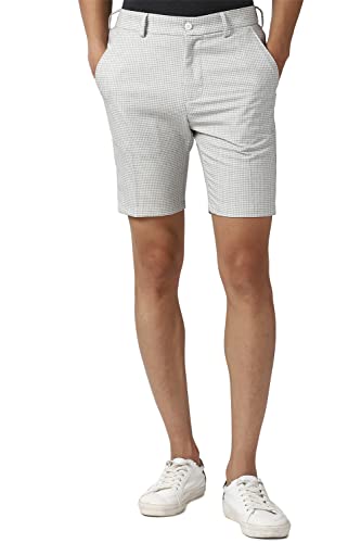 Peter England Men's Chino Shorts (PESROSLFA99817_Grey_L)