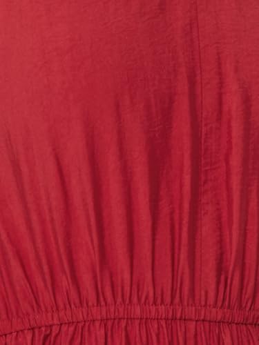 Max Women Solid A-line Dress (Red_M)