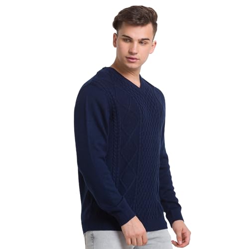 Colorplus Tailored Fit Blue Sweater for Men