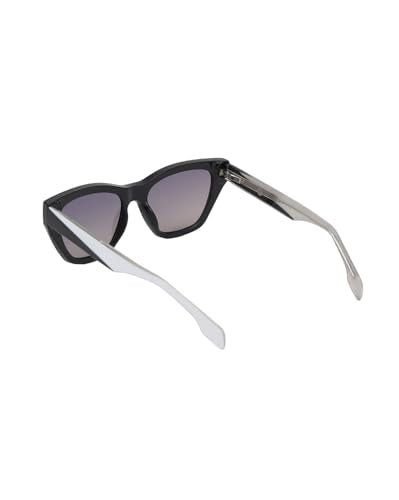 White with Black Tone Polarised Lens Cat Eye Sunglass for women