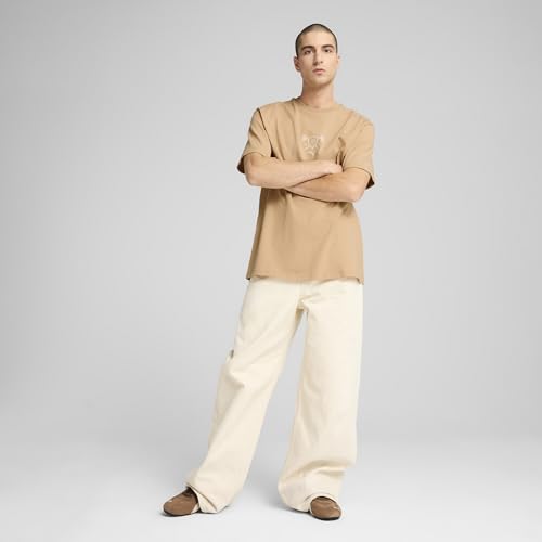 Puma Men's Oversized Fit T-Shirt (630269_Warm Beige