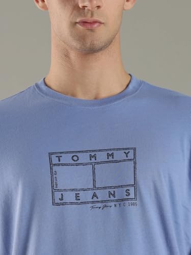 Logo Regular Fit Cotton T-Shirt Blue