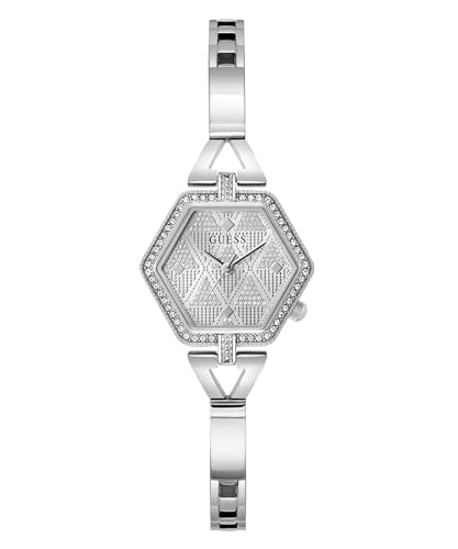 GUESS Gb Audrey Women Silver Tone Tonneau Dial Analog Watch - GW0680L1