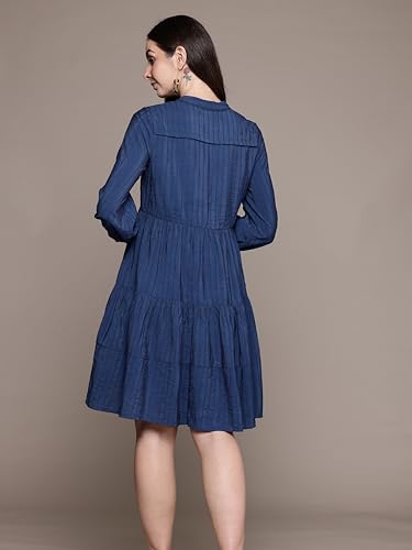 Ritu Kumar Blue Essential-Mahi Short Dress