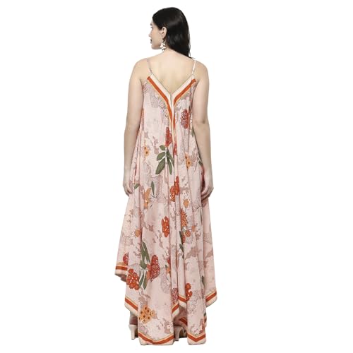 Biba Women's Viscose Blend Relaxed Maxi Dress (SPIOT2943SS25BEG_Beige