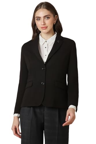 Allen Solly Women's Blazer (AHBZWRGFD14714_Black