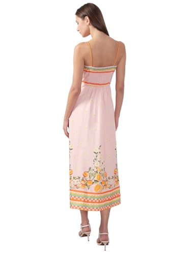 VERO MODA Women's Fit and Flare Pink Dress