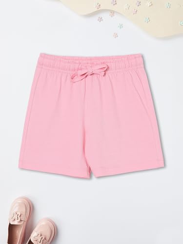 Max Girls Printed Shorts Set(Black_6-8 Y)