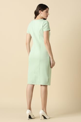 Women Light Green Solid Formal Dress