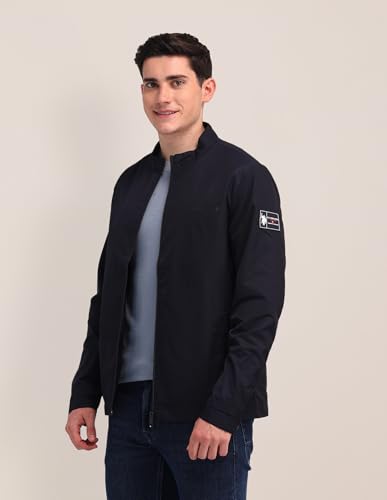 U.S. POLO ASSN. Mens Full Sleeve Transitional Jacket (USJCKS0654_NAVY_S)
