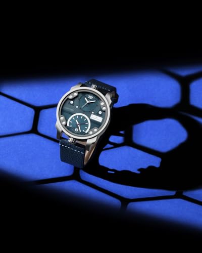 Daniel Klein Leather Analog Blue Dial Men's Watch-Dk11125-2