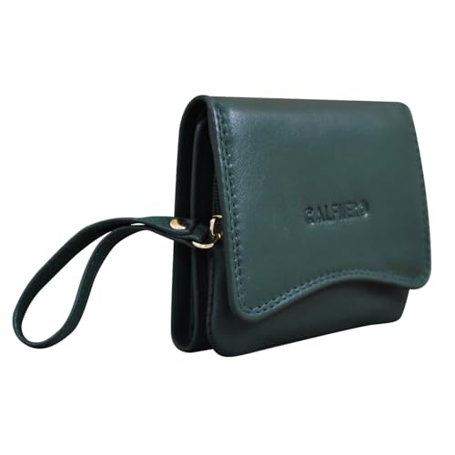 Women's Genuine Leather Wallet-Long Purse Wallet with Multiple Card Slots, Zip Pocket and Note Compartment (Oliver)