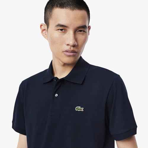 Lacoste Men's Solid Classic Fit Polos (PH9851166_Navy Blue