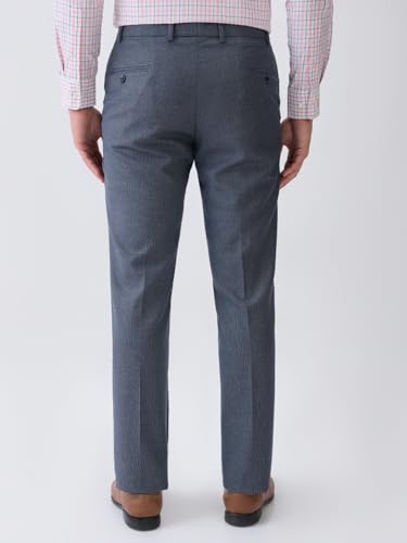 Park Avenue Men Regular Fit Solid Pattern Poly Viscose Blend Flat Front Formal Trouser (Size: 36)-PMTX08016-G3 Medium Grey
