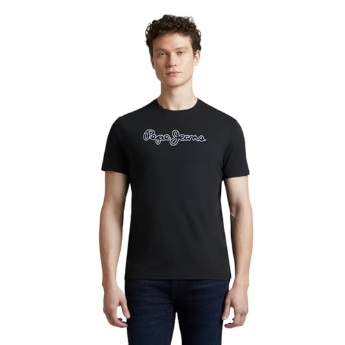 Pepe Jeans Men's Slim Fit T-Shirt (PM509806_Black