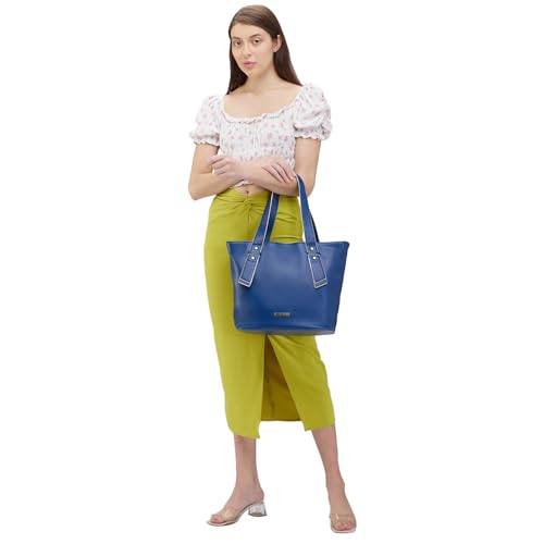 Caprese Amelia Tote Medium Navy Office Handbag