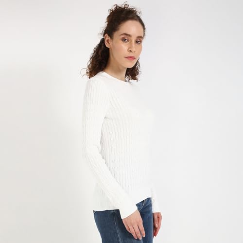 Tommy Hilfiger Womens White Color Sweater (M)