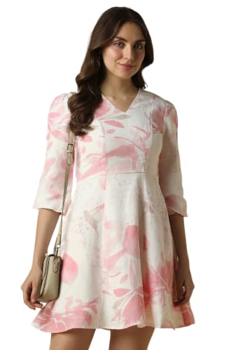 Women White Print Casual Dress
