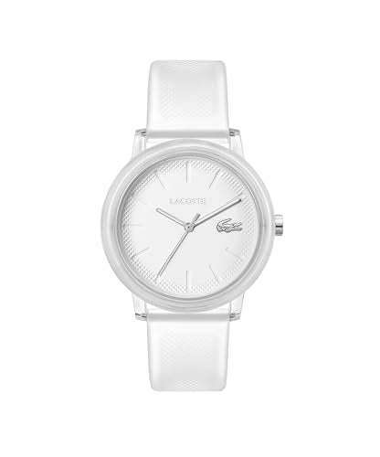 Lacoste Lacoste.12.12 Qtz Basic White Round Dial Men's Watch|Transparent Silicone Material|Multicolor Color Band - 2011317