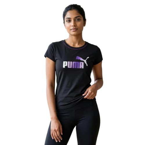 Puma Women's Regular Fit T-Shirt (82913738_Black 2XS)