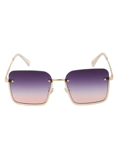 Carlton London Premium Gold Toned & UV Protected Lens Oversized Sunglass for women - SaumyasStore