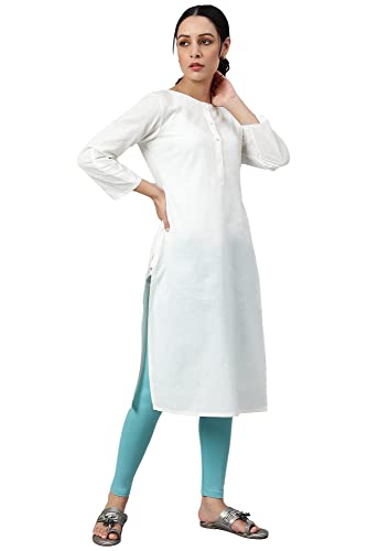 W for Woman Light Blue Solid Knitted Women's Tights