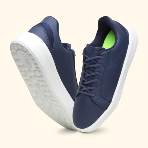 YOHO Blinc Hands Free Sneakers for Men | Truly Slip ons | Quick wear Elastic Laces, Mystery Blue - UK 11