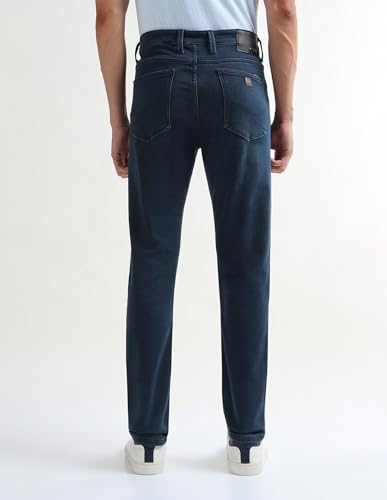 Arrow Newyork Men's Soho Slim Tapered Fit Stone Washed Jeans