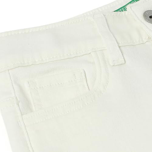 United Colors of Benetton Baby-Girl's Bootcut Jeans (25A4DENC0600I101_White