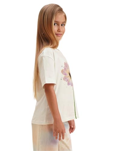 VERO MODA Girl's Regular Fit White T-Shirt