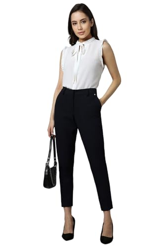 Allen Solly Women's Regular Work Utility Pants (Black) - SaumyasStore