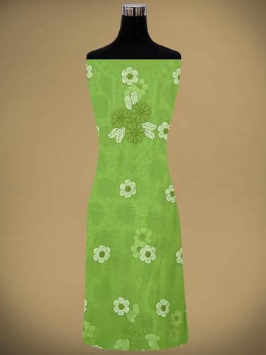 Ada Hand Embroidered Lucknowi Chikankari Unstitched Georgette Dress Material Suit Piece with Dupatta for Women 01A696681 Green